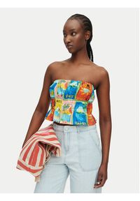 Roxy Top Atlas Palmy Daze ERJWT03669 Kolorowy Regular Fit. Materiał: bawełna. Wzór: kolorowy #4