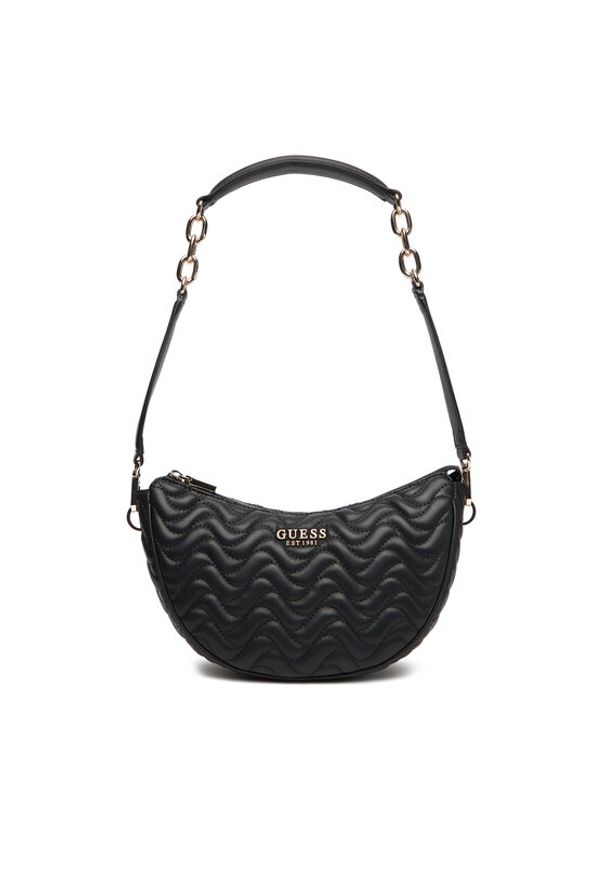 Guess Torebka Melisandra HWQG96 53180 Czarny. Kolor: czarny. Materiał: skórzane