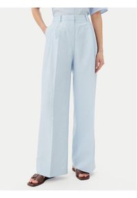 TOMMY HILFIGER - Tommy Hilfiger Spodnie materiałowe WW0WW45460 Niebieski Relaxed Fit. Kolor: niebieski. Materiał: len
