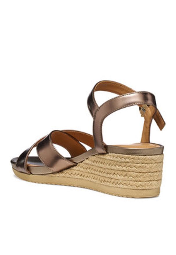 Geox Espadryle D Ischia Corda D02HHC 000CF C5005 Złoty. Kolor: złoty. Materiał: skóra