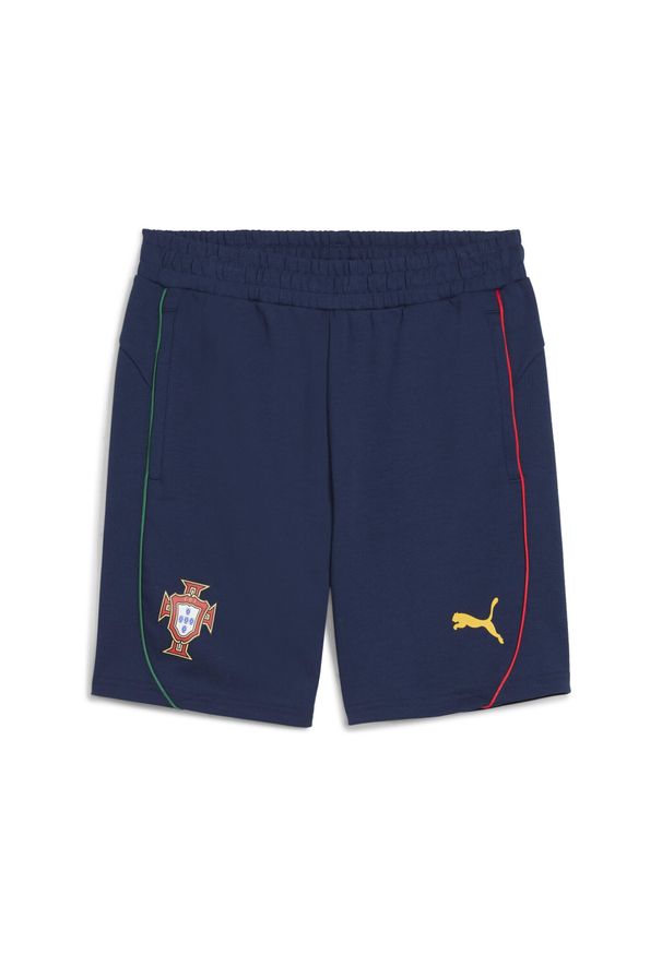 Puma - Męskie szorty Portugalia Casuals PUMA Persian Blue Sunny Yellow. Kolor: niebieski, wielokolorowy, żółty. Sport: piłka nożna