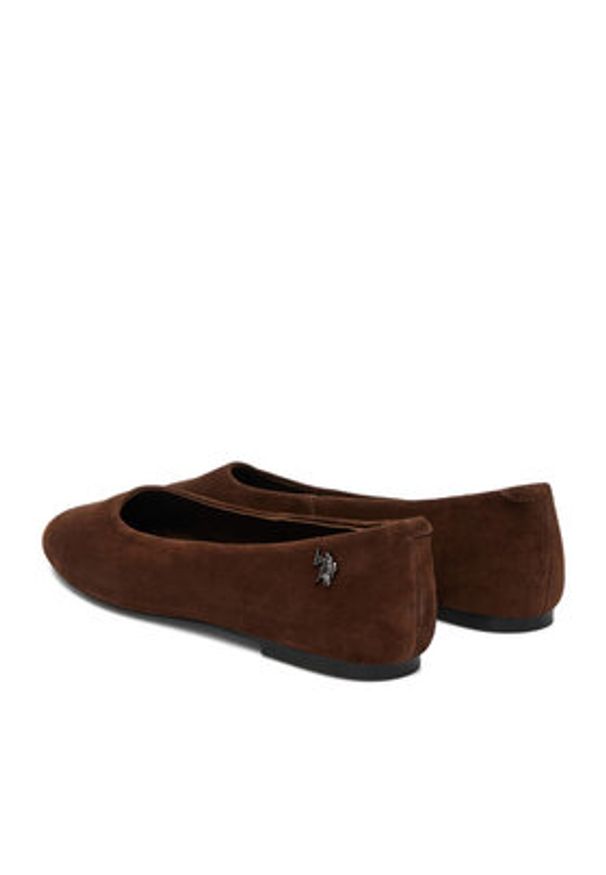 U.S. Polo Assn. Baleriny EO-AYOLY001W/6S1 Brązowy. Kolor: brązowy. Materiał: skóra, zamsz