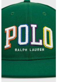 Polo Ralph Lauren czapka z daszkiem kolor zielony z aplikacją. Kolor: zielony. Materiał: poliester. Wzór: aplikacja #3