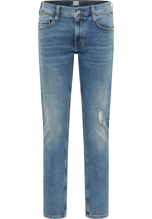 Mustang - Męskie Spodnie Jeansowe MUSTANG Oregon Slim Denim Blue 1015865 5000 424. Okazja: na co dzień. Stan: obniżony. Styl: casual, klasyczny, sportowy
