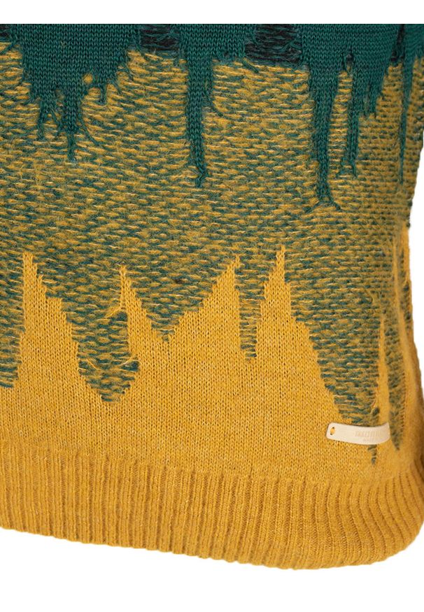 Takeshy Kurosawa Sweter "Degrade" | 83065 | Maglia Inserto Degrade | Mężczyzna | Żółty, Zielony. Okazja: na co dzień. Kolor: zielony, żółty, wielokolorowy. Materiał: wełna, akryl, wiskoza, poliamid. Wzór: aplikacja. Styl: casual
