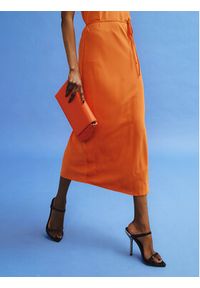 Calvin Klein Sukienka letnia K20K206776 Pomarańczowy Regular Fit. Kolor: pomarańczowy. Materiał: syntetyk. Sezon: lato #6