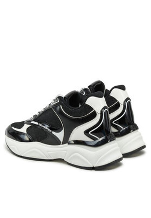 Karl Lagerfeld - KARL LAGERFELD Sneakersy Komet Wedge KL65724A Czarny. Kolor: czarny. Materiał: skóra