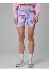 4f - 4F Legginsy krótkie dzianinowe damskie - multikolor S. Stan: podwyższony. Kolor: wielokolorowy. Materiał: dzianina. Długość: krótkie. Sezon: lato. Sport: fitness, turystyka piesza #2
