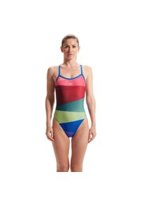Strój Kąpielowy Speedo Placement Digital Turnback – Czerwony/Zielony Rozmiar 42. Kolor: czerwony. Wzór: nadruk