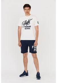 Aeronautica Militare - AERONAUTICA MILITARE Biały bawełniany t-shirt męski, Rozmiar M. Kolor: biały. Materiał: bawełna. Długość rękawa: krótki rękaw. Długość: krótkie #7