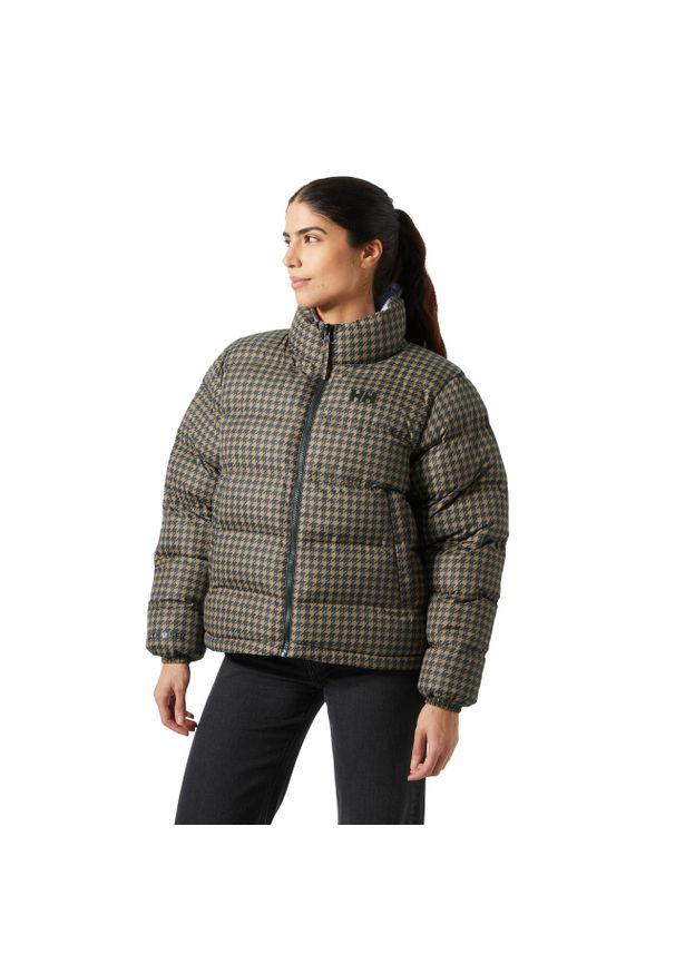 Damska kurtka puchowa Helly Hansen YU 23. Kolor: wielokolorowy, beżowy, brązowy. Materiał: puch. Styl: elegancki