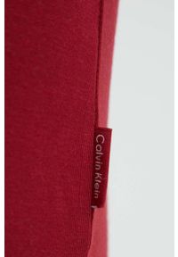 Calvin Klein Underwear spodnie piżamowe damska kolor bordowy. Kolor: czerwony. Materiał: dzianina. Wzór: nadruk #2