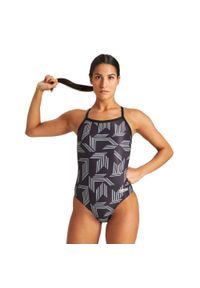 Strój kąpielowy damski jednoczęściowy treningowy na basen Arena Puzzled. Kolor: szary, czarny, wielokolorowy, biały #1