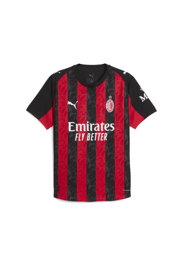 Puma - Męska autentyczna koszulka domowa AC Milan 25/26 PUMA For All Time Red Black. Kolor: czerwony, wielokolorowy, czarny. Sport: piłka nożna