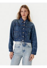 Tommy Jeans Kurtka jeansowa DW0DW21061 Granatowy Regular Fit. Kolor: niebieski. Materiał: bawełna