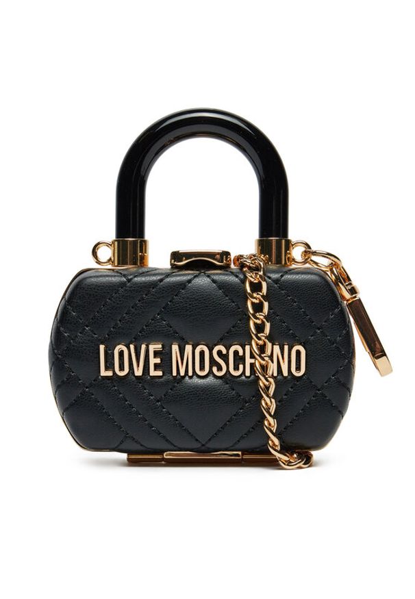 Love Moschino - LOVE MOSCHINO Torebka JC4056PP1MLA0000 Czarny. Kolor: czarny. Materiał: skórzane