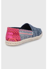 Toms Espadryle Floral Hmong kolor granatowy. Nosek buta: okrągły. Kolor: niebieski #4