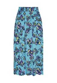 YAS Spódnica maxi 26026340 Niebieski Regular Fit. Kolor: niebieski. Materiał: wiskoza