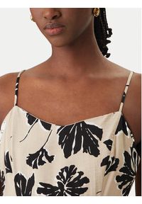 Vero Moda Sukienka letnia Jennifer 10341972 Beżowy Regular Fit. Kolor: beżowy. Materiał: wiskoza. Sezon: lato #4