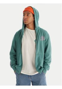 Quiksilver Bluza Graphic Hood Zip EQYFT05133 Zielony Regular Fit. Kolor: zielony. Materiał: syntetyk #3