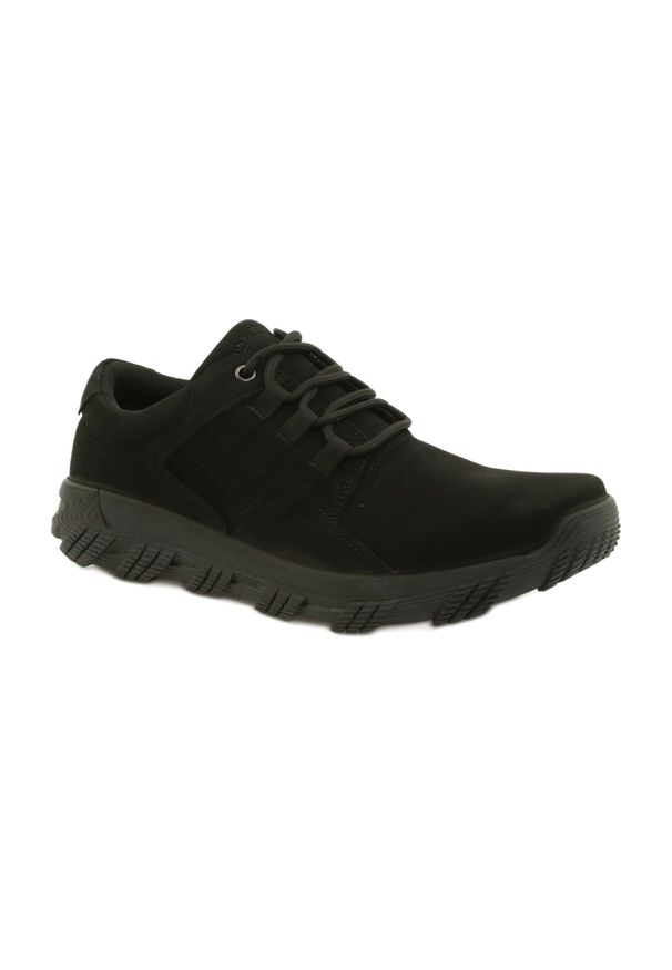 Buty męskie komfort American Club CY18/21 czarny czarne. Kolor: czarny. Materiał: tkanina, skóra. Styl: sportowy