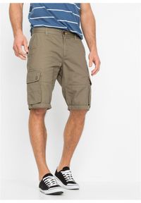 bonprix - Bermudy bojówki z czystej bawełny, regular fit. Kolor: zielony. Materiał: bawełna #1