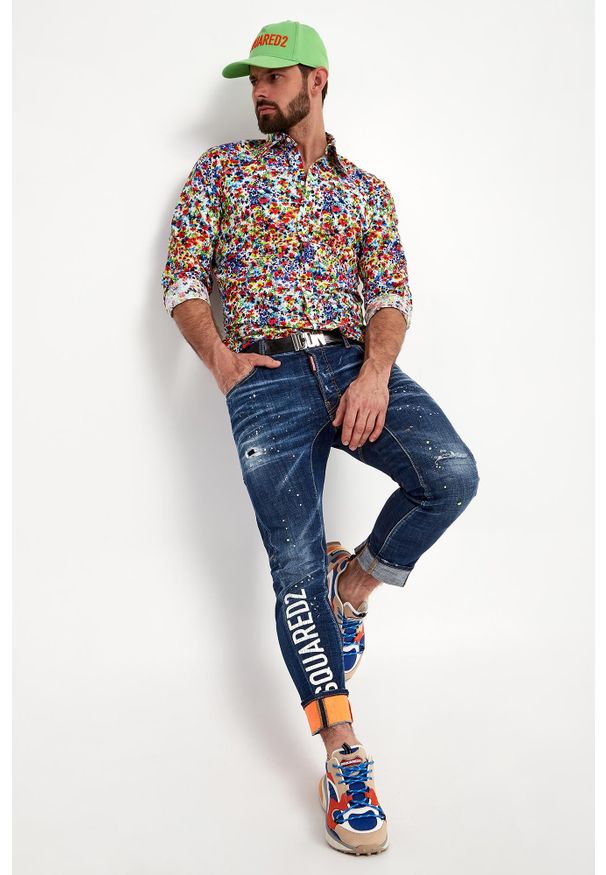 Koszula męska w kwiaty DSQUARED2. Materiał: bawełna. Wzór: kwiaty