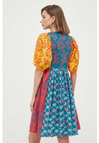 Weekend Max Mara sukienka bawełniana mini rozkloszowana. Materiał: bawełna. Długość rękawa: krótki rękaw. Typ sukienki: rozkloszowane. Długość: mini #2