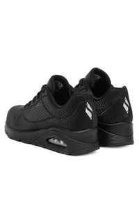 skechers - Skechers Sneakersy Uno 177861/BBK Czarny. Kolor: czarny. Materiał: skóra