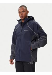 Adidas - adidas Kurtka przeciwdeszczowa Nat Geo Climaproof KC2343 Granatowy Loose Fit. Kolor: niebieski. Materiał: syntetyk. Technologia: ClimaProof (Adidas)