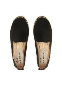 Manebi Espadryle Suede Flat Espadrilles Czarny. Kolor: czarny. Materiał: skóra, zamsz