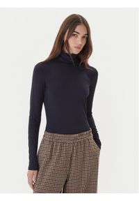 Weekend Max Mara Golf Multif 2525946022 Granatowy Slim Fit. Typ kołnierza: golf. Kolor: niebieski. Materiał: wiskoza #1