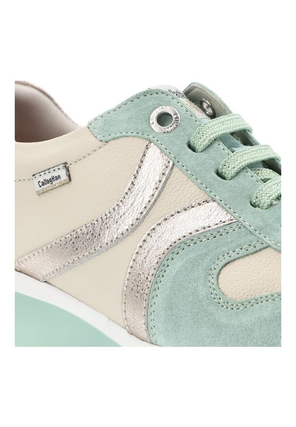Zielone Sneakersy Callaghan Modne Obuwie Damskie Na Platformie. Kolor: zielony. Materiał: zamsz, skóra. Szerokość cholewki: normalna. Obcas: na platformie. Styl: elegancki
