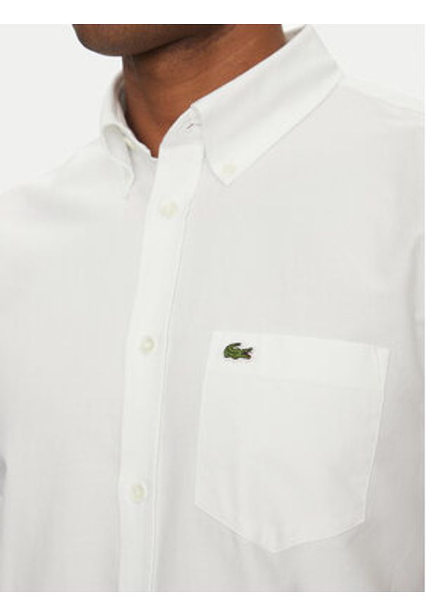 Lacoste Koszula CH1917 Biały Regular Fit. Kolor: biały. Materiał: bawełna