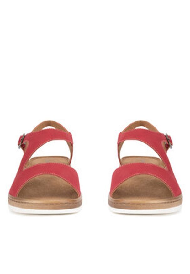 Lasocki Sandały WI33-CS323-CSA-04 Czerwony. Kolor: czerwony. Materiał: nubuk, skóra