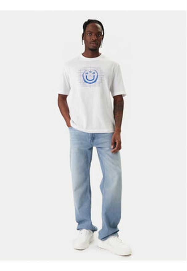 Hugo - HUGO T-Shirt Namerix 50554350 Biały Regular Fit. Kolor: biały. Materiał: bawełna