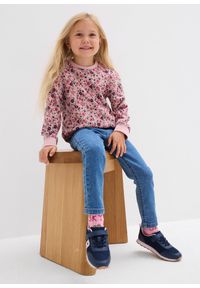 bonprix - Jegginsy ze średnim stanem i elastyczną gumką w talii. Kolor: niebieski
