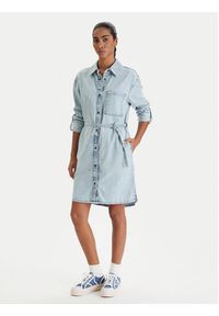 Guess Jeans Sukienka jeansowa W6RK26 D5M83 Niebieski Regular Fit. Kolor: niebieski. Materiał: bawełna #2