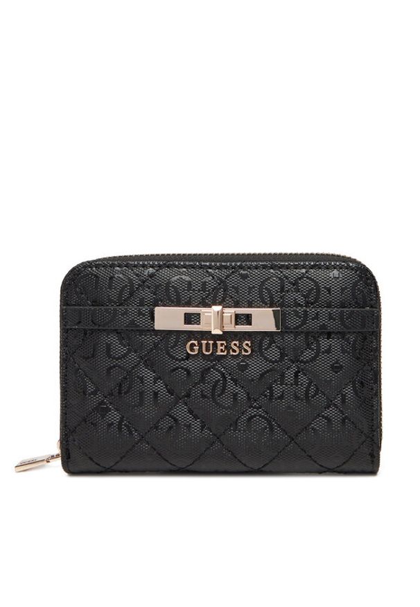 Guess Duży Portfel Damski Idra Slg SWGG81 57140 Czarny. Kolor: czarny. Materiał: skóra