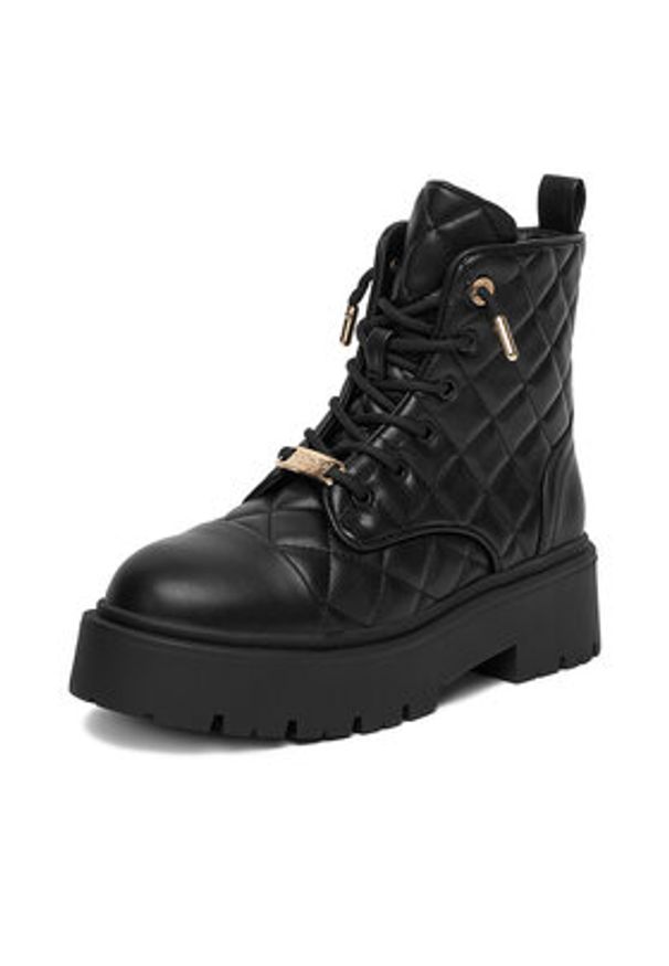 Nine West Trzewiki CEO-INAS-01 Czarny. Kolor: czarny. Materiał: materiał