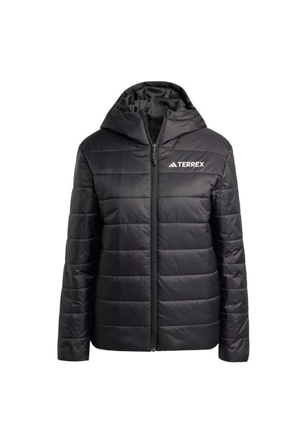 Adidas - Kurtka z kapturem z ociepleniem Terrex Multi Essentials CLIMAWARM. Typ kołnierza: kaptur. Kolor: czarny. Materiał: puch. Technologia: ClimaWarm (Adidas). Sport: turystyka piesza