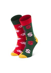 Skarpety Wysokie Męskie Dots Socks - D20WF-SX-019-X Kolorowy. Materiał: materiał, bawełna, elastan, poliamid. Wzór: kolorowy #1