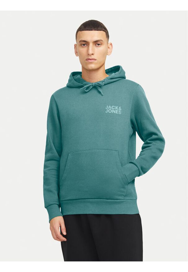Jack & Jones Bluza Corp 12152840 Zielony Regular Fit. Kolor: zielony. Materiał: bawełna