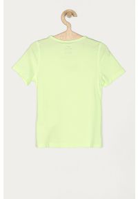 Nike Kids - T-shirt dziecięcy 122-166 cm. Okazja: na co dzień. Kolor: zielony. Materiał: dzianina, skóra, elastan, tkanina, poliester, włókno. Długość rękawa: krótki rękaw. Długość: krótkie. Wzór: nadruk. Styl: casual #2