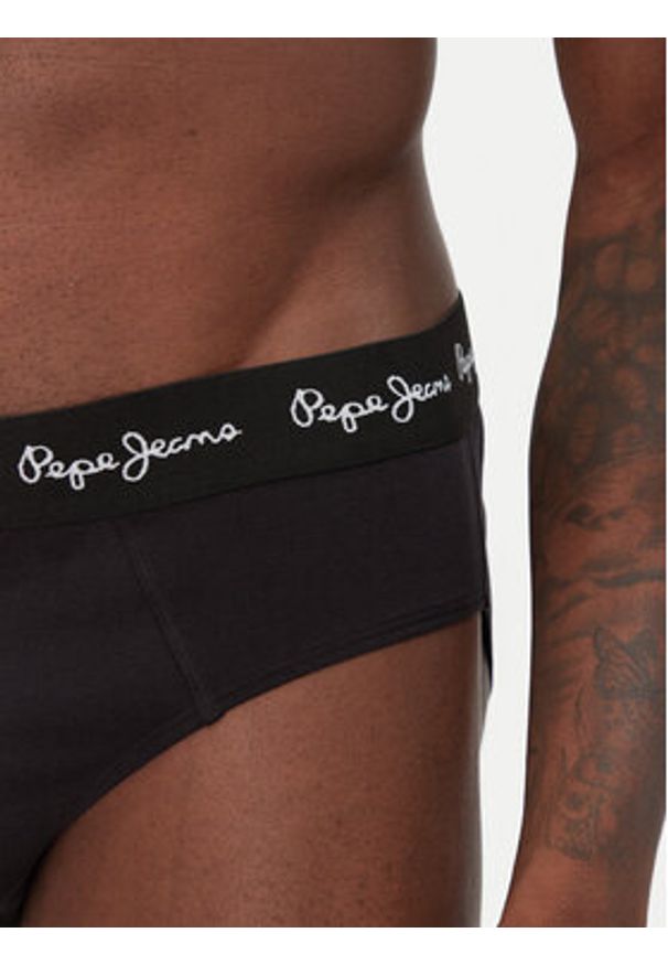 Pepe Jeans Komplet 3 par slipów PMU10988 Czarny. Kolor: czarny. Materiał: bawełna