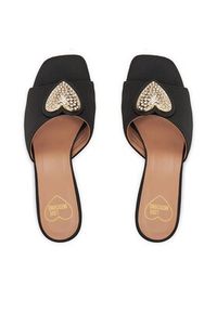 Love Moschino - LOVE MOSCHINO Klapki JA28045G0IJO0000 Czarny. Kolor: czarny. Materiał: skóra