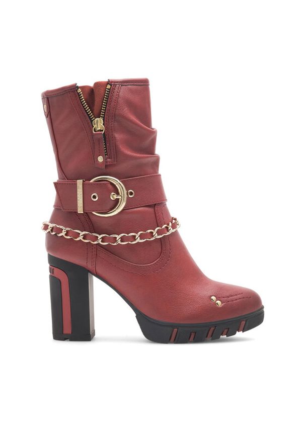 Mustang Botki 1363-505 Czerwony. Kolor: czerwony. Materiał: materiał