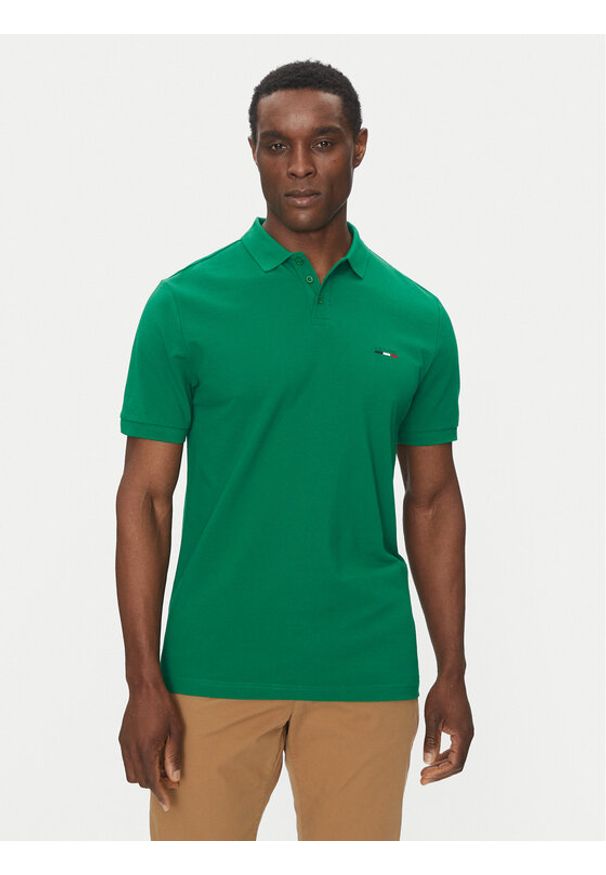 Hechter Paris Polo Pique H-Eco 74004 151902 Zielony Regular Fit. Typ kołnierza: polo. Kolor: zielony. Materiał: bawełna