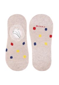 Kolorowe Stopki Damskie Moraj Mix Kolor 3 Pary. Kolor: biały. Materiał: bawełna. Wzór: kolorowy #4