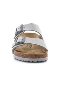 Klapki dla dorosłych Birkenstock Arizona Stone Coin. Kolor: szary. Materiał: syntetyk, materiał. Szerokość cholewki: normalna. Sport: turystyka piesza